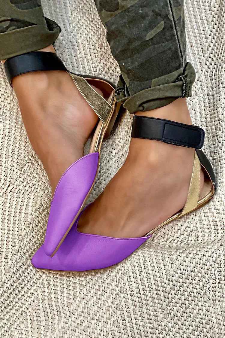 ELENA | Elegant ballerinas with pointed toe and ankle strap for a refined style