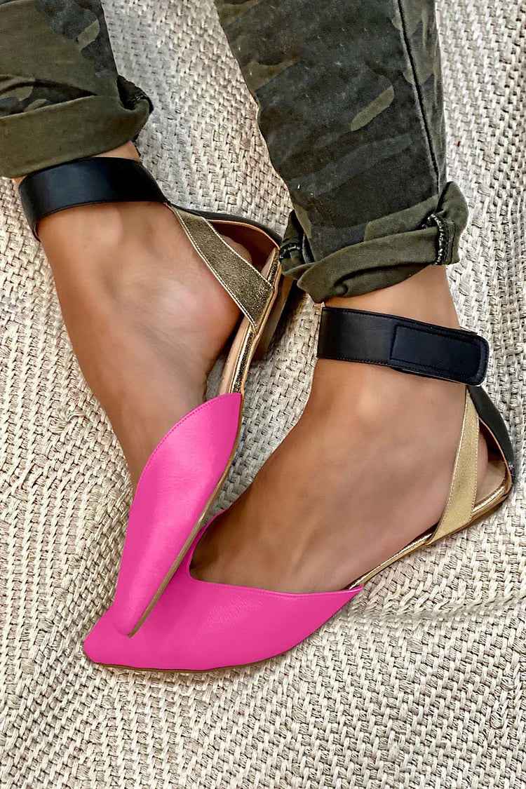 ELENA | Elegant ballerinas with pointed toe and ankle strap for a refined style