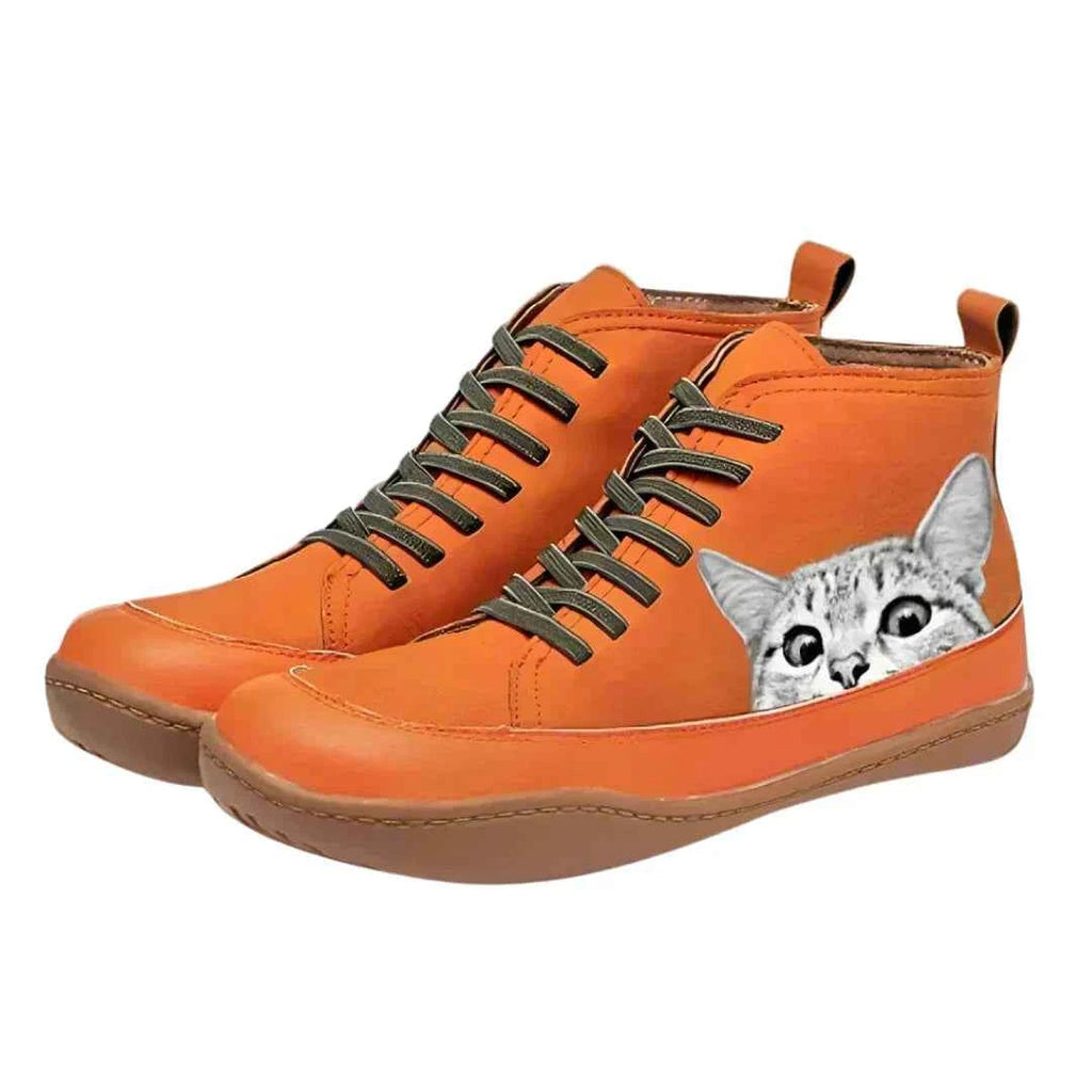 ISABELLE | Leather Ankle Boots for Cat Lovers