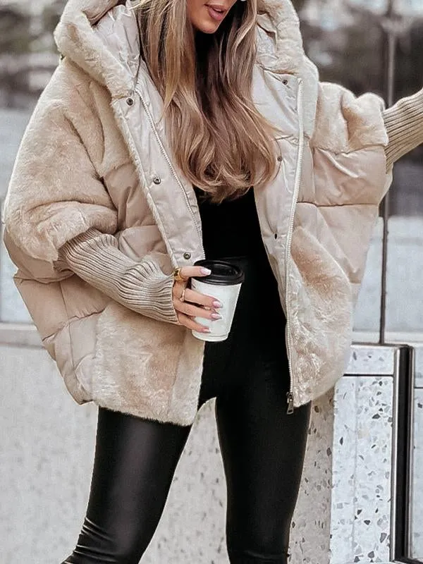 Ava | Hooded Faux Fur Puffer Coat Short Teddy Jacket