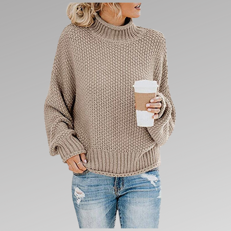 Calista | Tummy-Tucking Mock-Neck Sweater