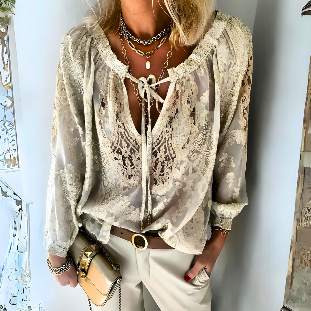 Isabel - Crocheted Women's Boho Blouse - Brighter Fashion