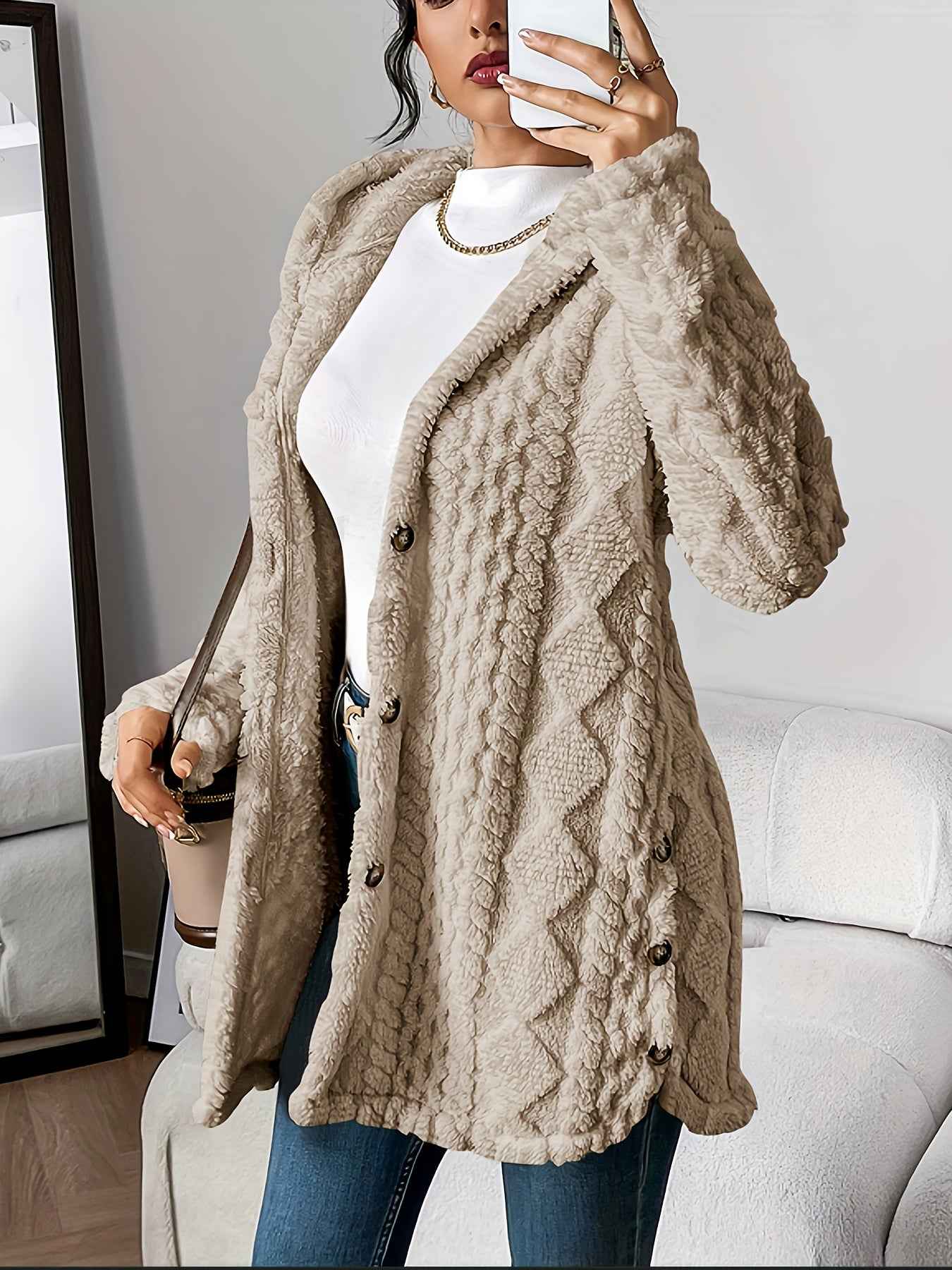 Chateau Elise™   | Plush Hooded Cardigan