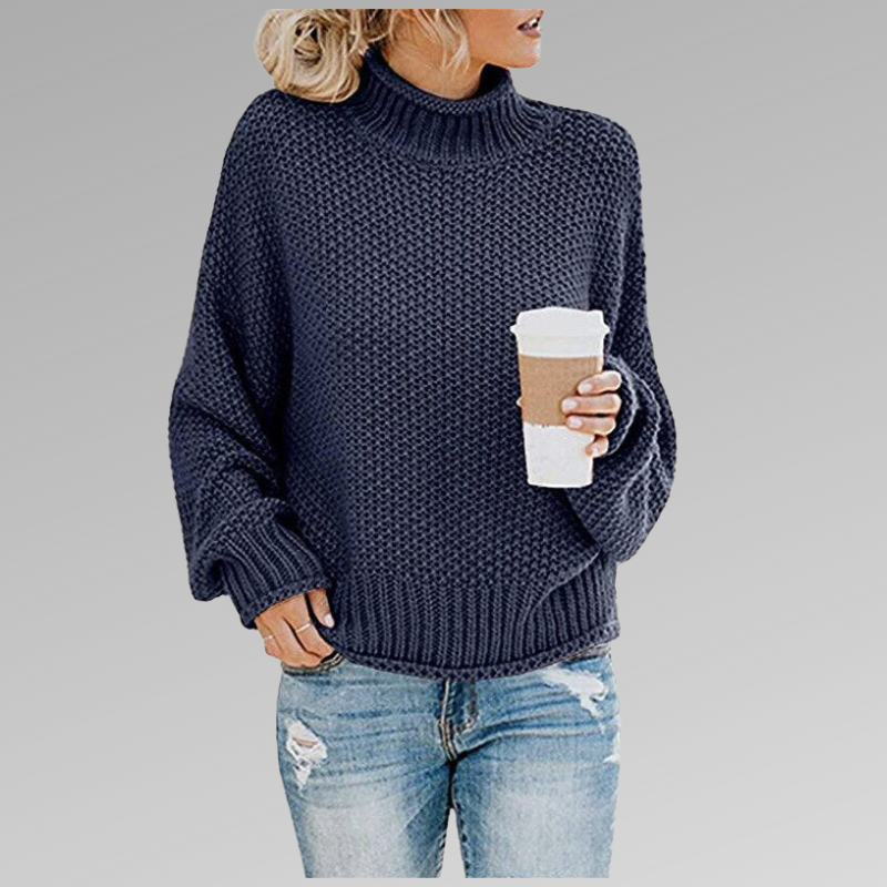 Calista | Tummy-Tucking Mock-Neck Sweater
