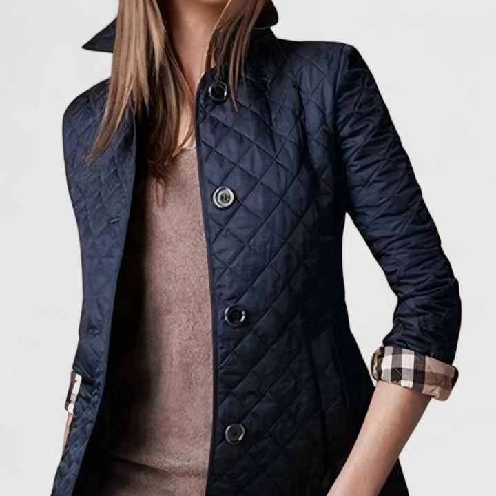 Raina | Checker-Pattern Stylish Jacket