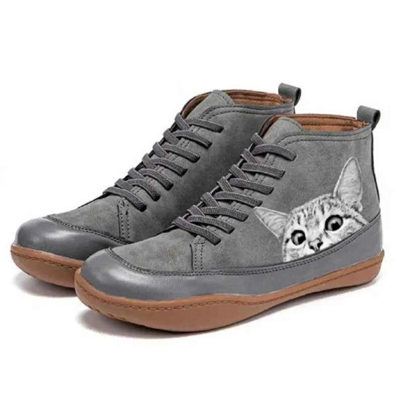 ISABELLE | Leather Ankle Boots for Cat Lovers