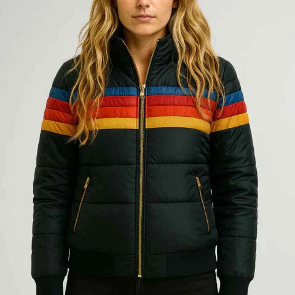 Patricia™ | Retro Striped Padded Jacket