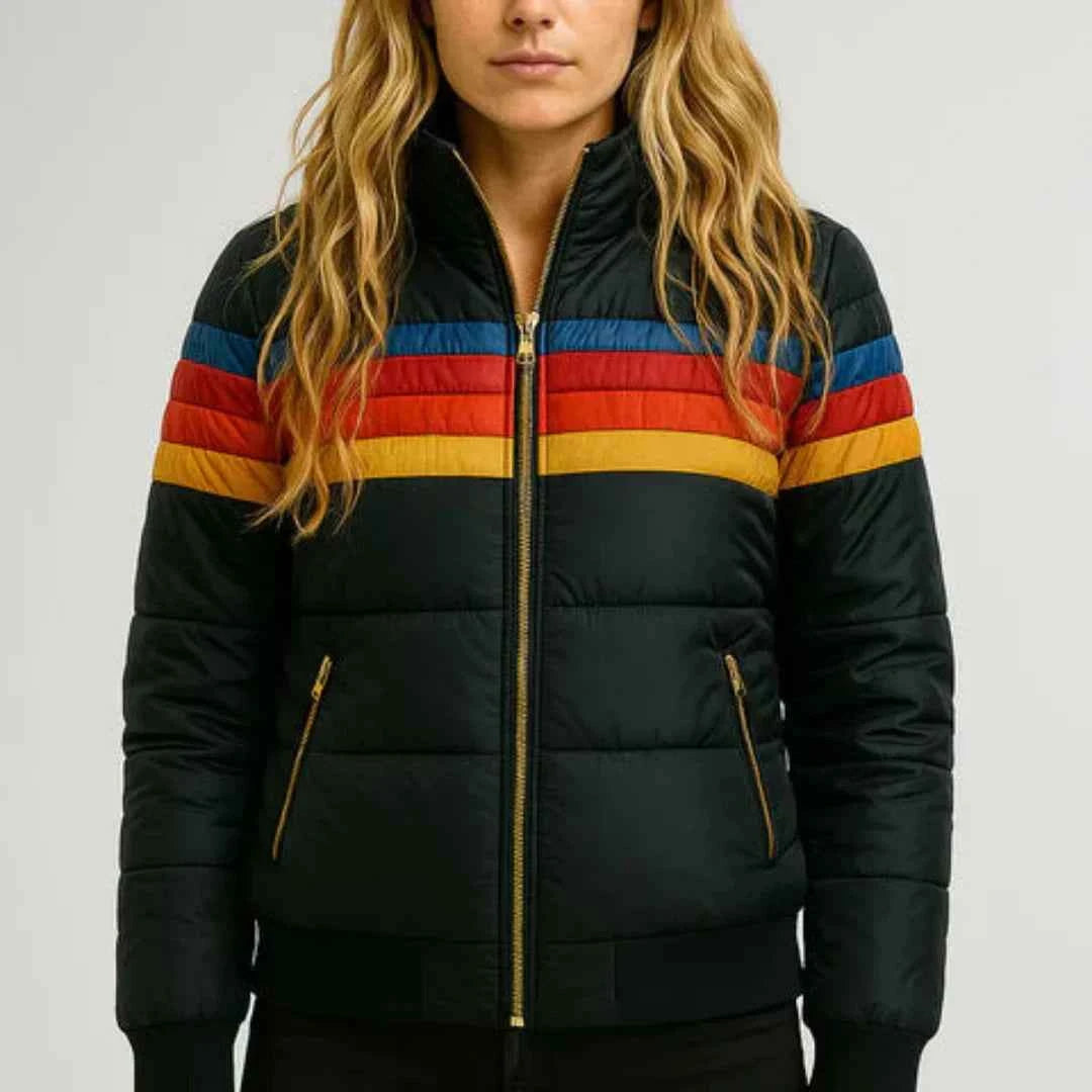 Patricia™ | Retro Striped Padded Jacket