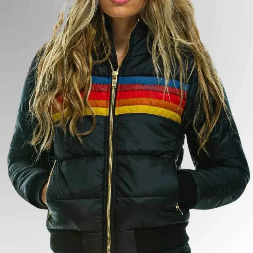 Patricia™ | Retro Striped Padded Jacket