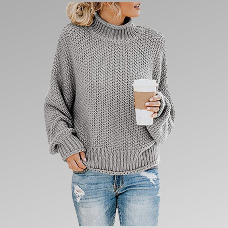Calista | Tummy-Tucking Mock-Neck Sweater