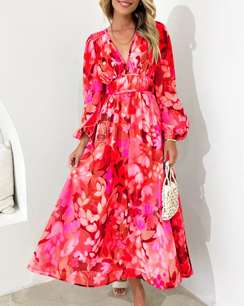 Taylor - Elegant Floral Maxi Dress - Brighter Fashion