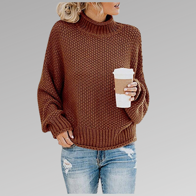 Calista | Tummy-Tucking Mock-Neck Sweater