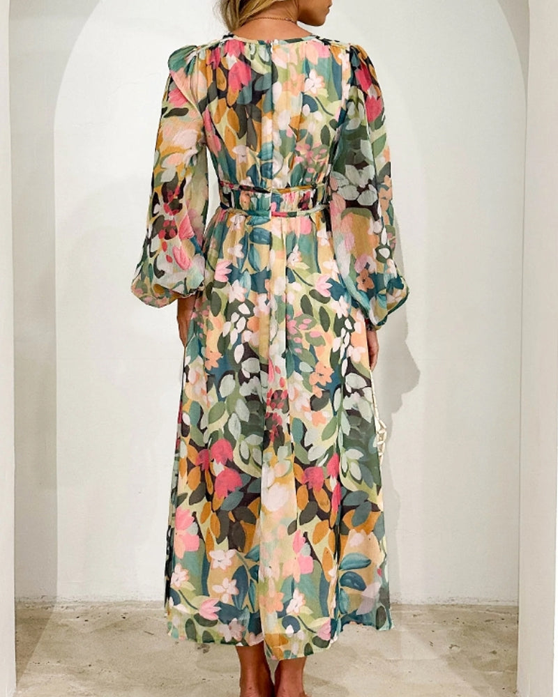 Taylor - Elegant Floral Maxi Dress - Brighter Fashion