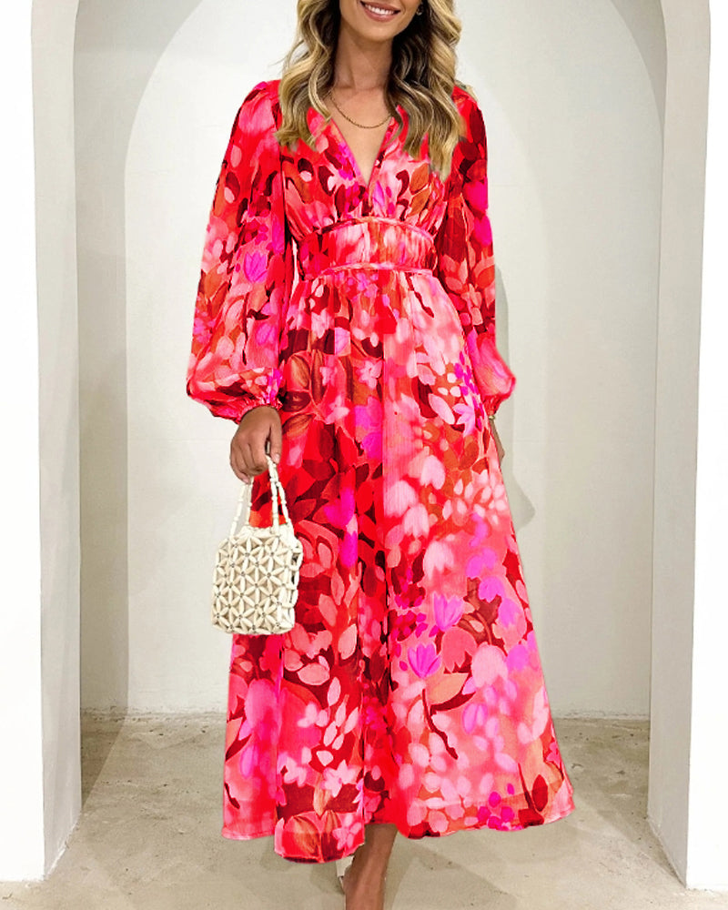 Taylor - Elegant Floral Maxi Dress - Brighter Fashion