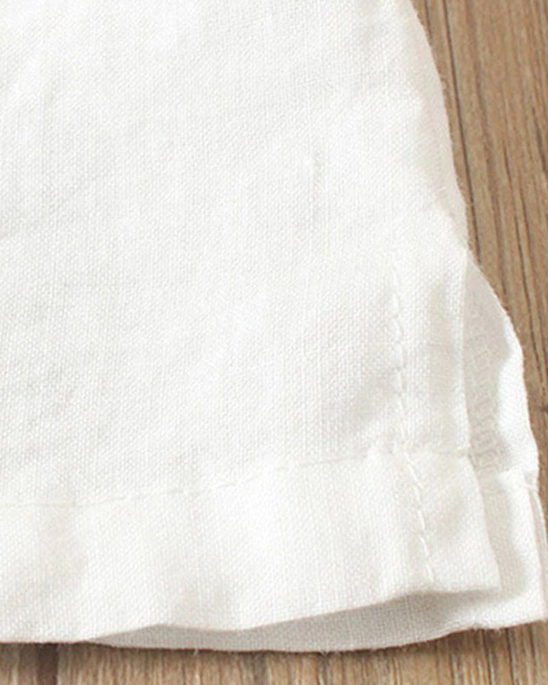 Charlie - Classic Crew Neck Vegan Cotton-Linen T-Shirt - Brighter Fashion