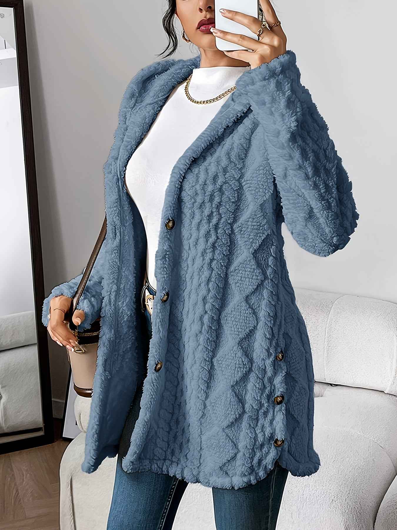 Chateau Elise™   | Plush Hooded Cardigan