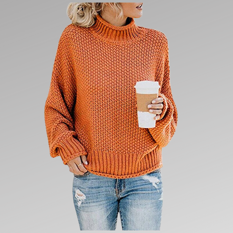 Calista | Tummy-Tucking Mock-Neck Sweater