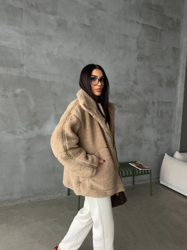 Daphne - Oversized Vegan Sherpa Fleece Jacket Ultra-Soft and Stylish for Cold Weather