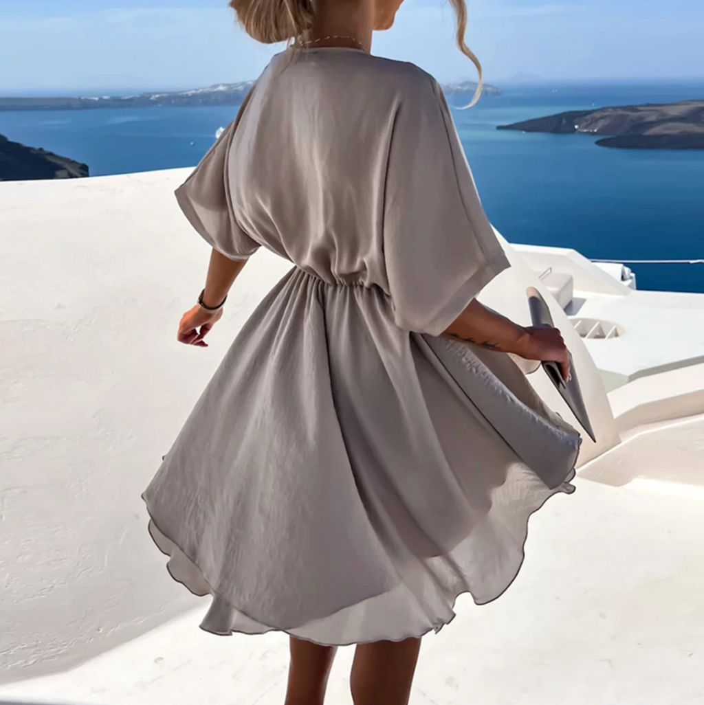 Chic Flowy Wrap Mini Dress for Women | Stella 6