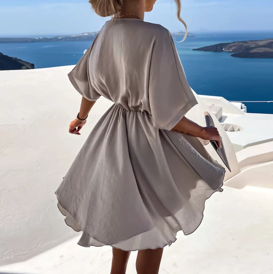 Chic Flowy Wrap Mini Dress for Women | Stella 6