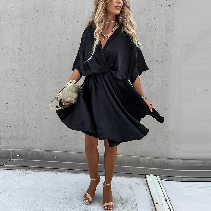 Chic Flowy Wrap Mini Dress for Women | Stella 8