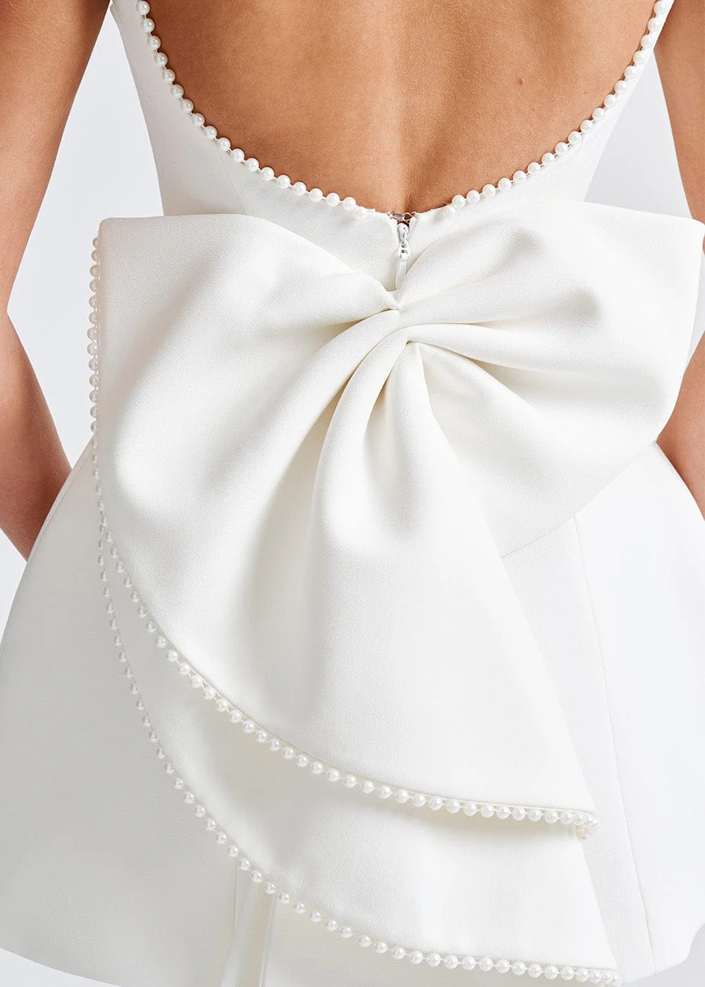 Elegant Pearl Embellished Cocktail Dress | Eloisa 2