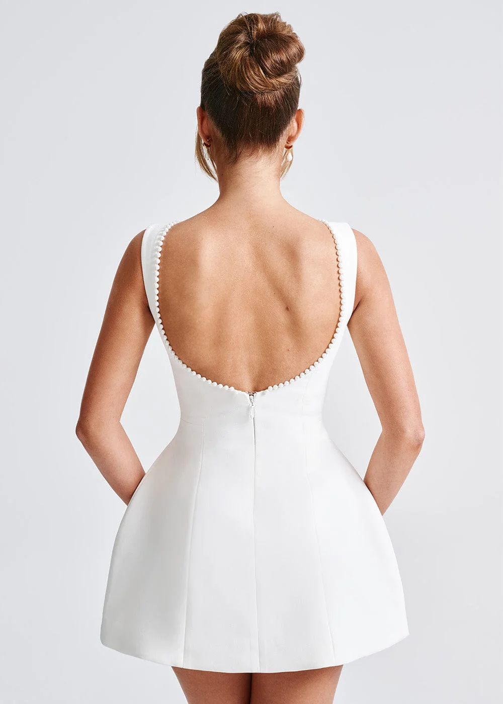 Elegant Pearl Embellished Cocktail Dress | Eloisa 5