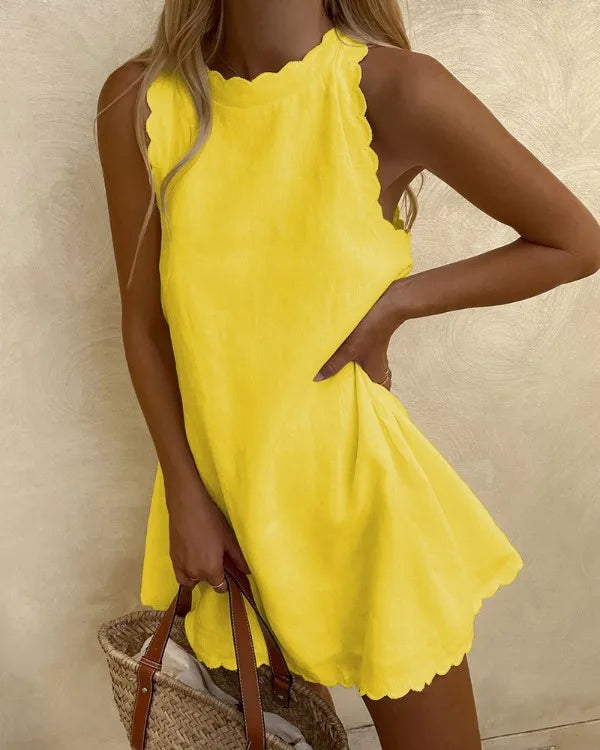 Flattering Plus Size Summer Dress with Wavy Hem | Ella 6