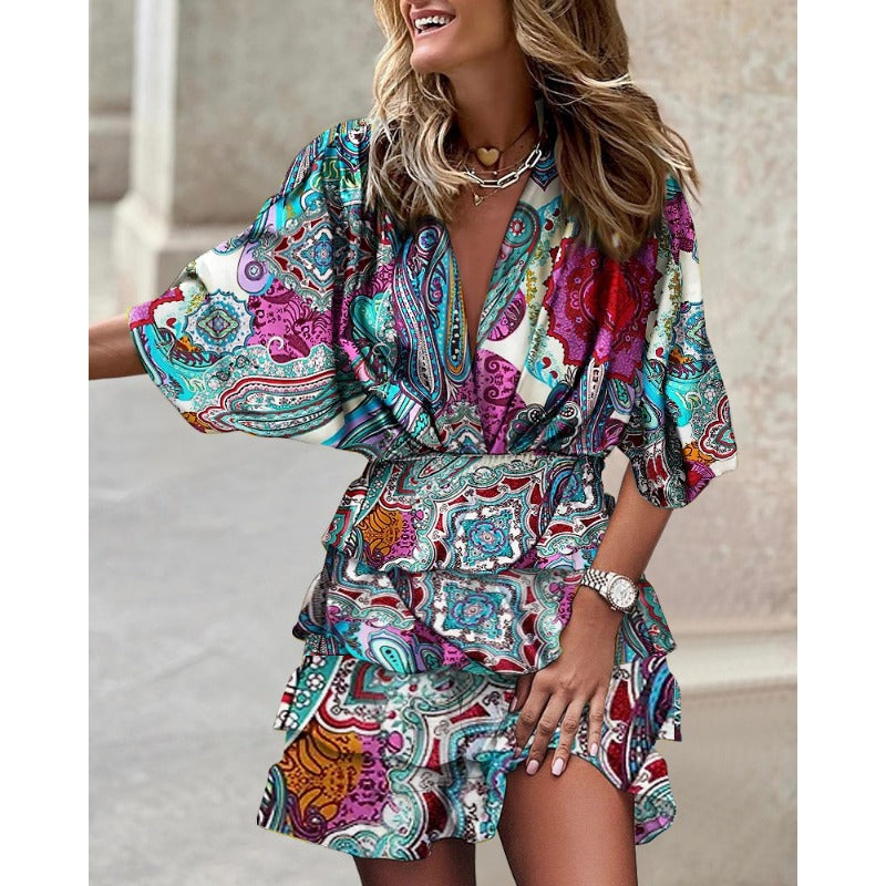 Floral Print Mini Summer Dress for Women | Ellie 3