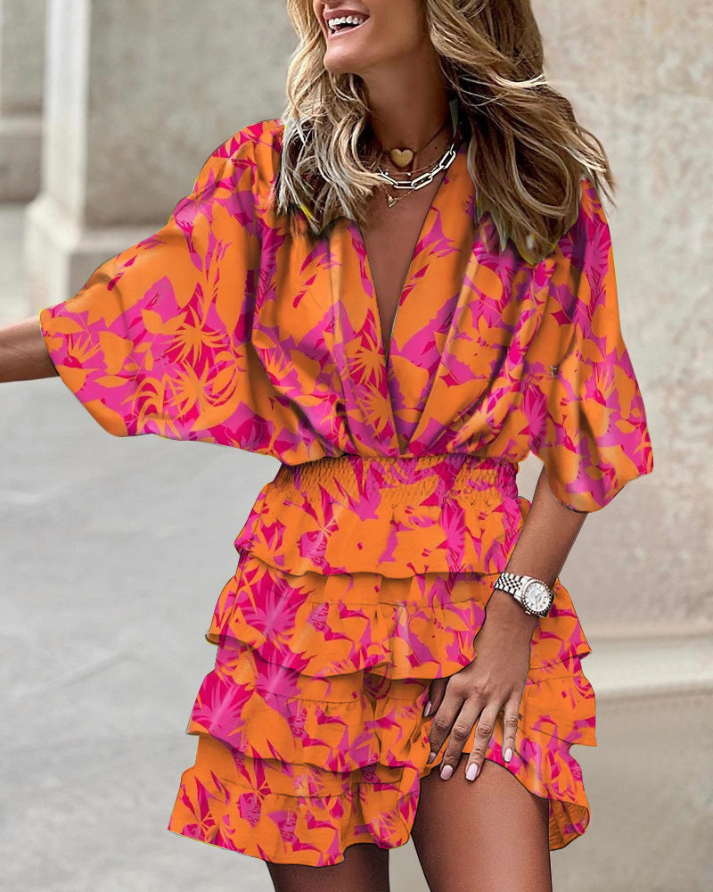Floral Print Mini Summer Dress for Women | Ellie 5