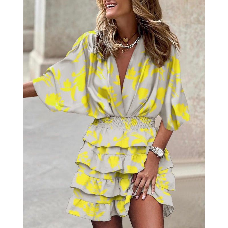 Floral Print Mini Summer Dress for Women | Ellie 6