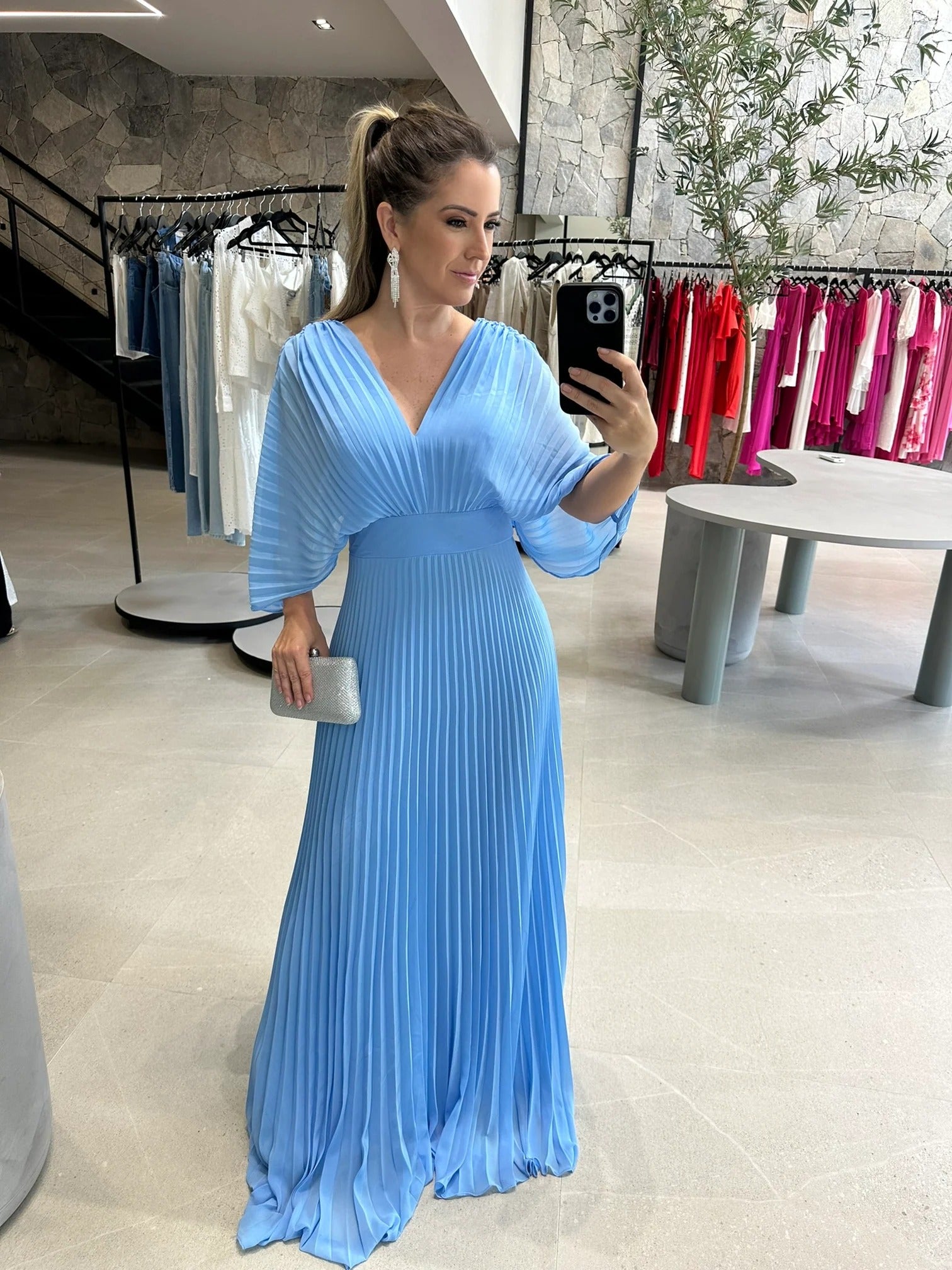 Maddy - Vibrant Pleated Maxi Dress - Brighter Fashion