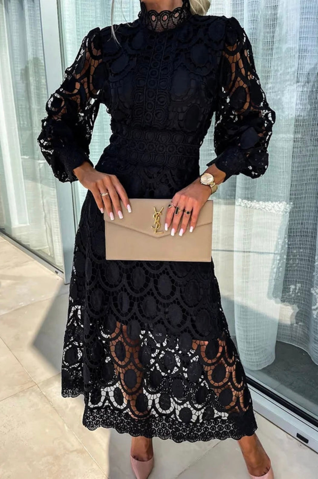 Sara - Elegant Lace Dress - Brighter Fashion