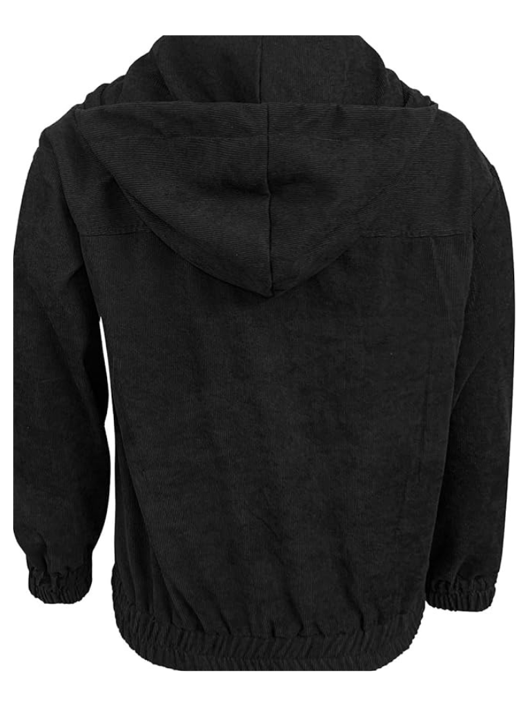 Amara | Ribbed Hooded Zipper Jacket