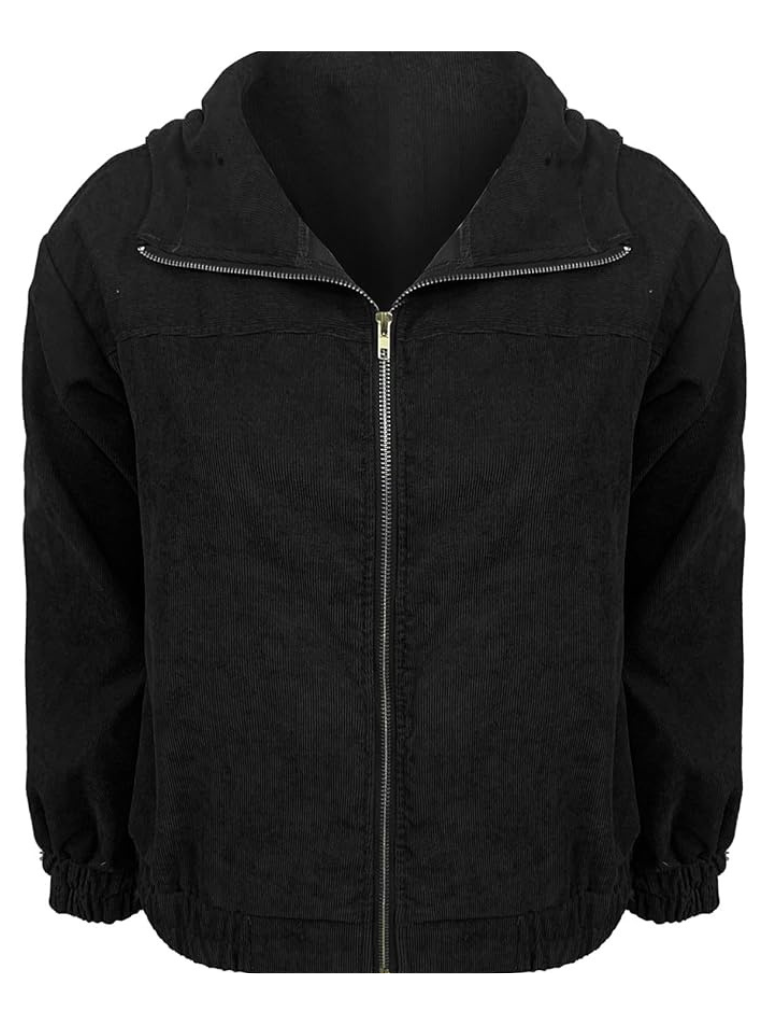 Amara | Ribbed Hooded Zipper Jacket
