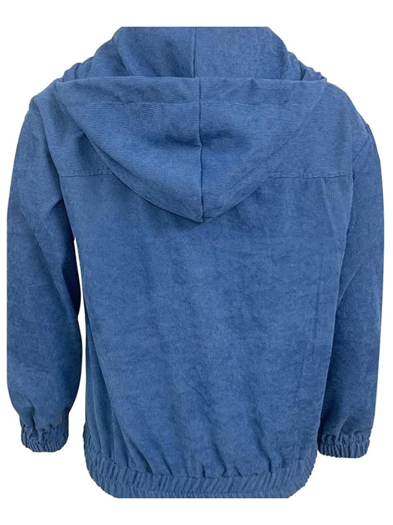 Amara | Ribbed Hooded Zipper Jacket