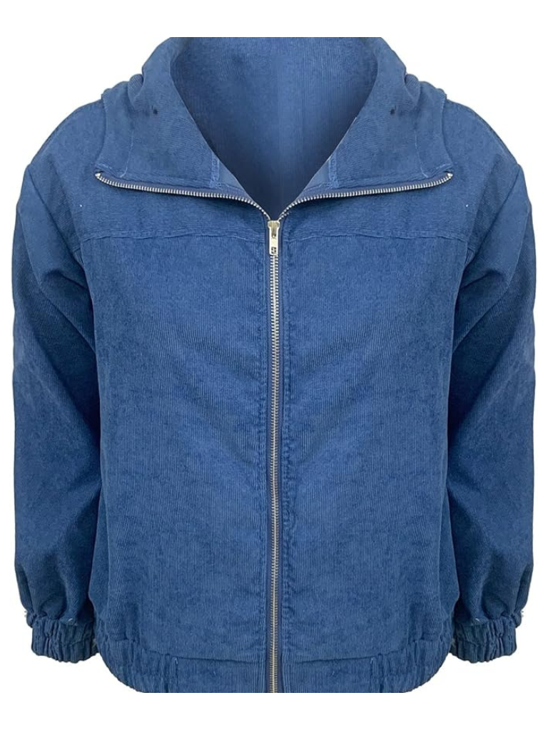 Amara | Ribbed Hooded Zipper Jacket