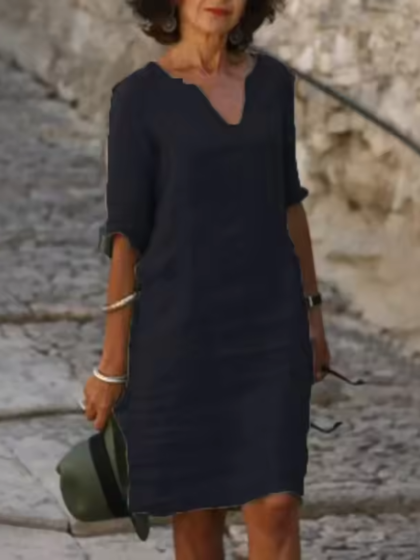 Lightweight V-Neck Slim Fit Womens Dress | Mila Summer Dress 9