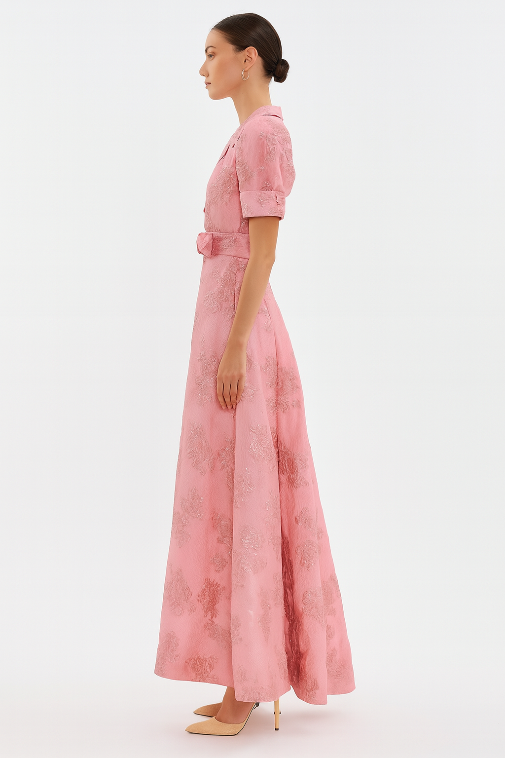 Belinda - Short Puff Sleeves Dress - Brighter Fashion