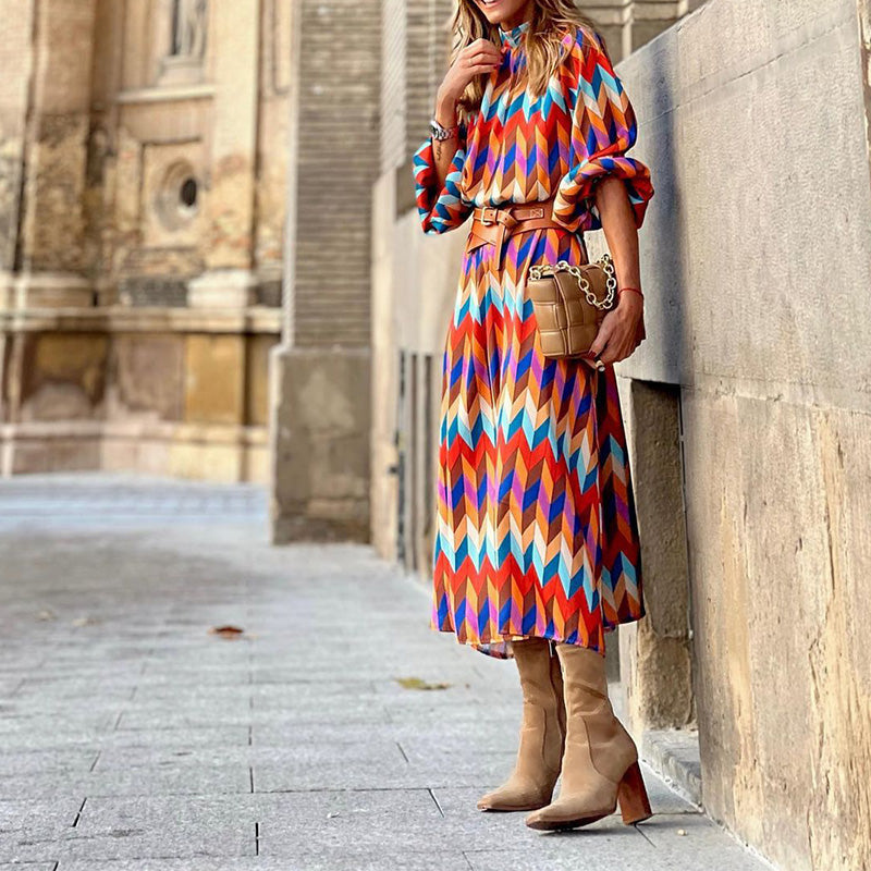 Chesca - Coloured Print Midi Dress - Brighter Fashion