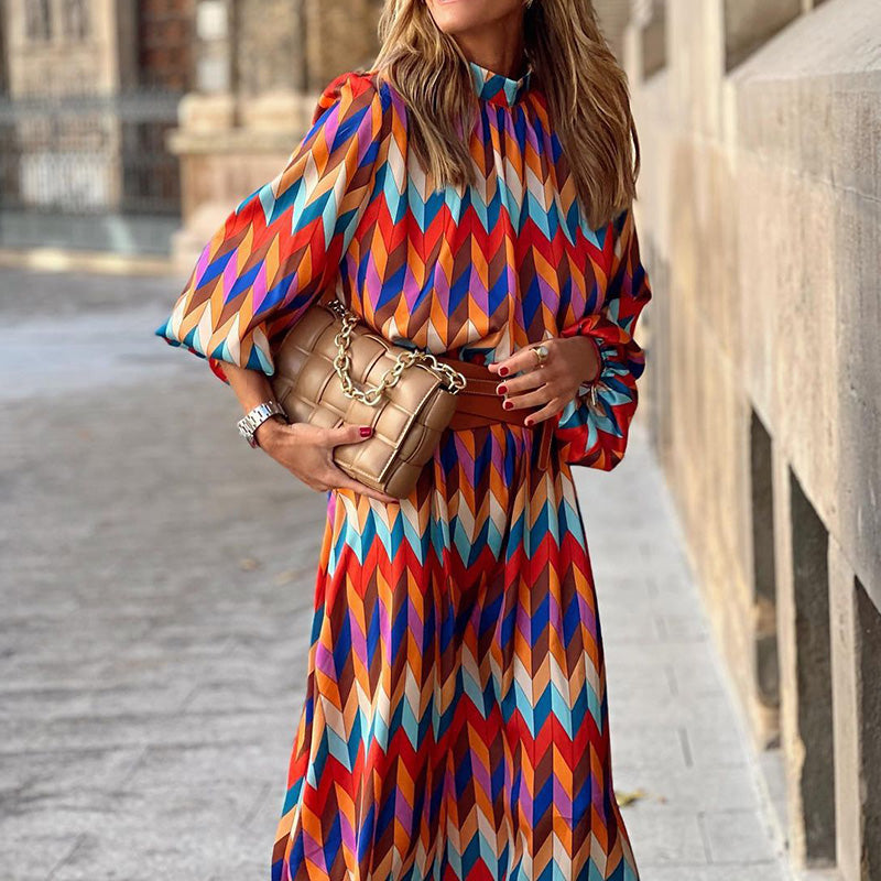 Chesca - Coloured Print Midi Dress - Brighter Fashion