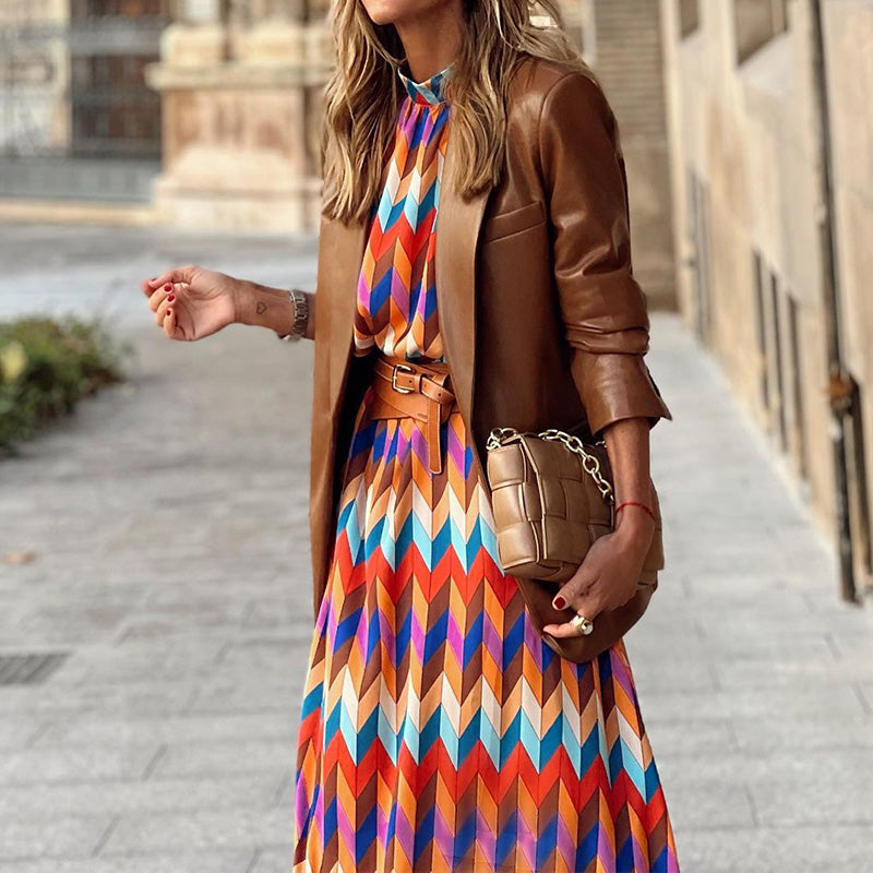 Chesca - Coloured Print Midi Dress - Brighter Fashion