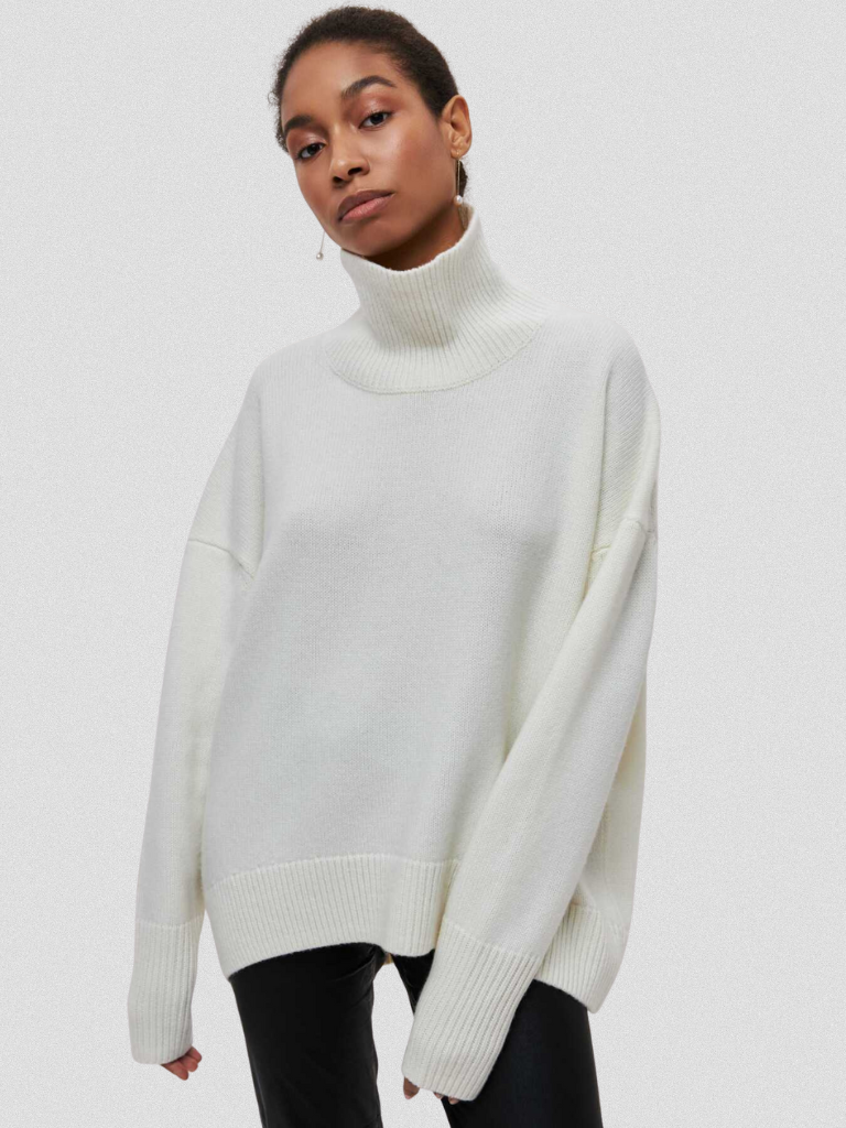 Elena | High-Collar Knit Sweater
