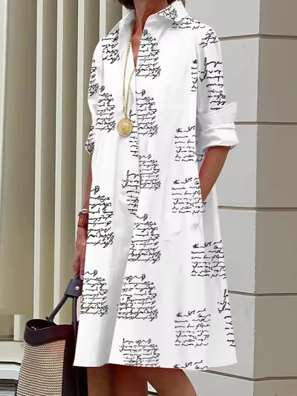 Clio - Relaxed Shirt Dress for Casual and Versatile Styling - Brighter Fashion