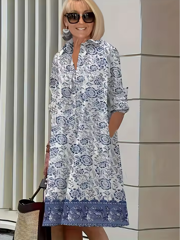 Clio - Relaxed Shirt Dress for Casual and Versatile Styling - Brighter Fashion