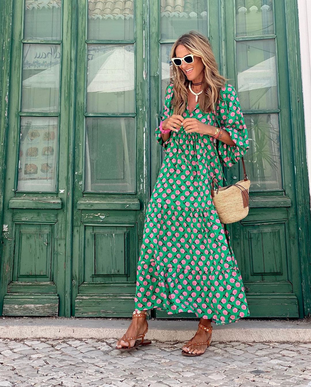 Sophia - Loose Fit Bohemian Maxi Dress - Brighter Fashion