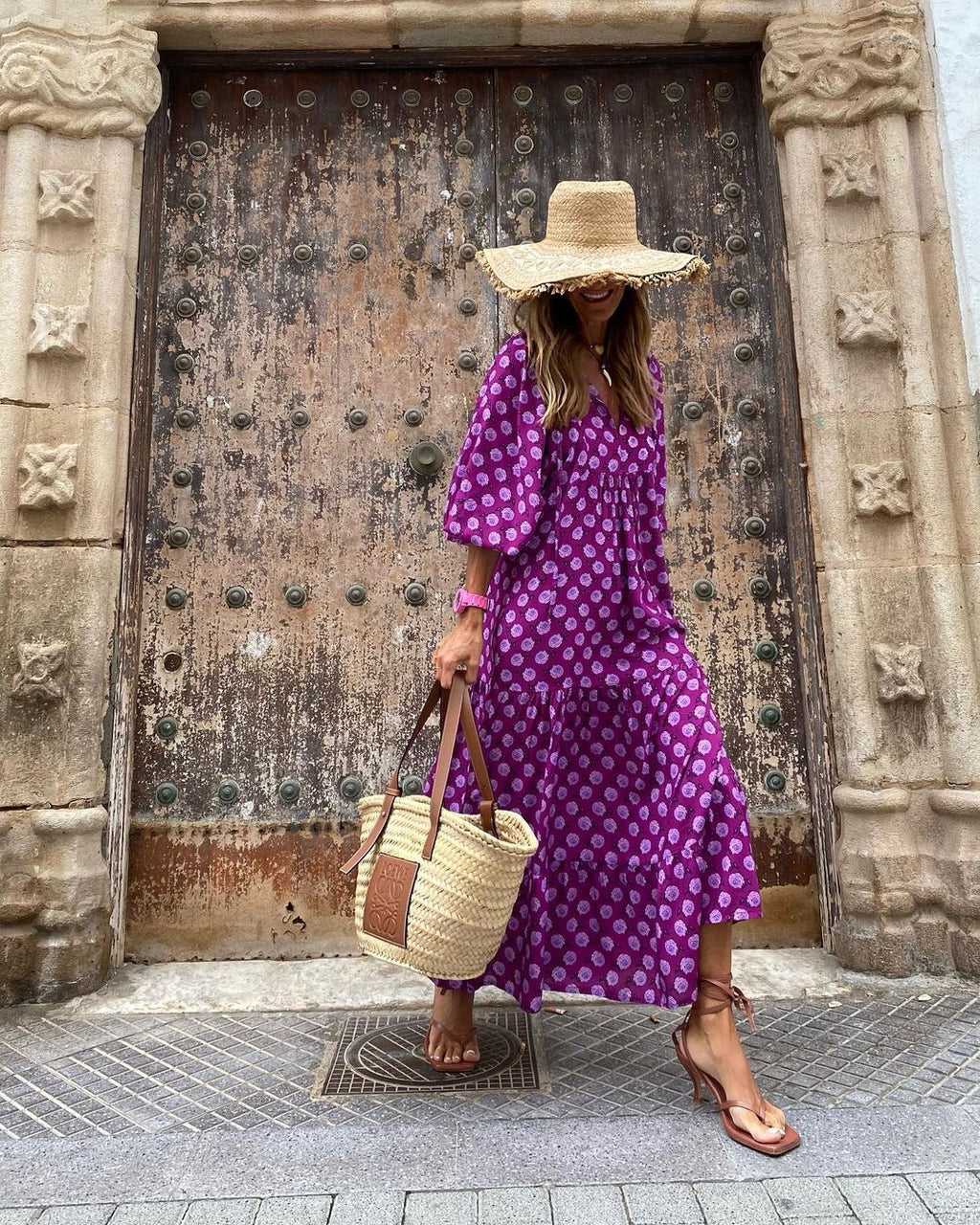 Sophia - Loose Fit Bohemian Maxi Dress - Brighter Fashion
