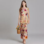 Lisa - Sheer Embroidered Maxi Dress - Brighter Fashion