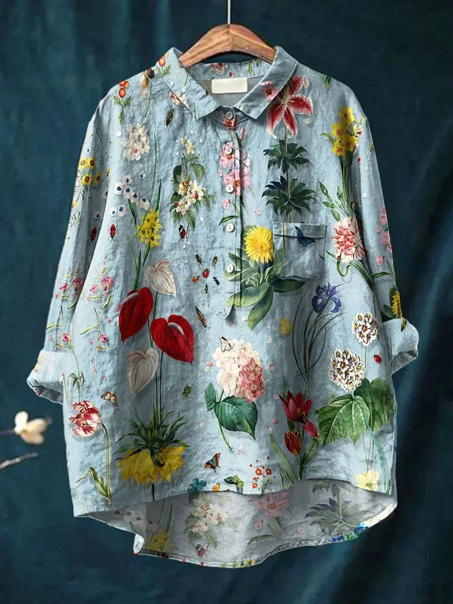 Liv - Loose-Fit Floral Shirt - Brighter Fashion