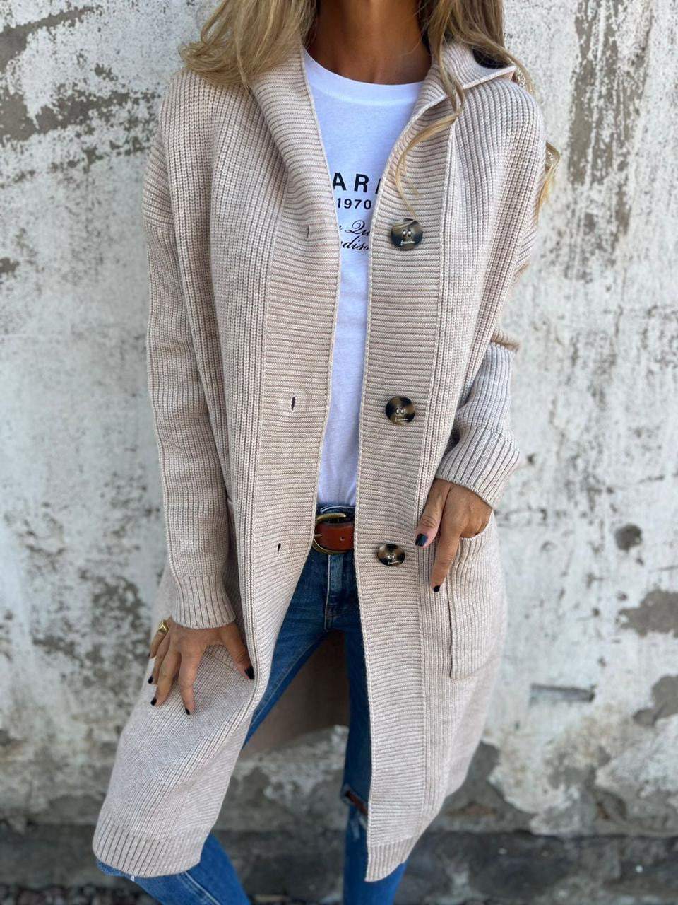 Alessia | Elegant Cozy Long Knit Cardigan